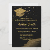 Eleganter Chic Abschluss Einladung (Vorderseite)