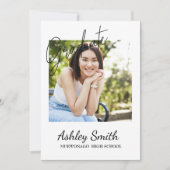 Eleganter Chic Abschluss Einladung (Vorderseite)