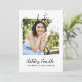 Eleganter Chic Abschluss Einladung (Stehend Vorderseite)