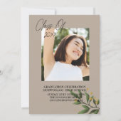 Eleganter Chic Abschluss Einladung (Rückseite)