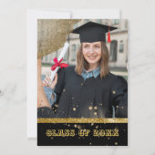 Eleganter Chic Abschluss Einladung (Rückseite)