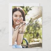 Eleganter Chic Abschluss Einladung (Vorderseite)