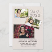 Eleganter Chic Abschluss Einladung (Rückseite)