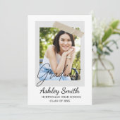 Eleganter Chic Abschluss Einladung (Stehend Vorderseite)