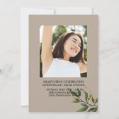 Eleganter Chic Abschluss Einladung (Rückseite)