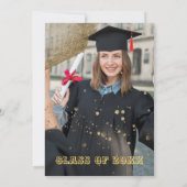 Eleganter Chic Abschluss Einladung (Rückseite)