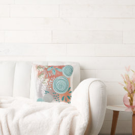 Eleganter Chic Abstrakt Floral Kissen