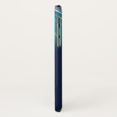 Eleganter Chic Abstrakt, Navy Blue Case-Mate iPhone Hülle (Hinten/Links)