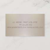 Eleganter Chic Anspruchsvoll, Spitzenklasse Visitenkarte (Rückseite)