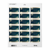 Eleganter Chic Anspruchsvoller, blumengrüner Gold Adressaufkleber (Vorne)