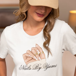 Eleganter Chic Beauty Salon Nagelkünstlerin Manicu T-Shirt