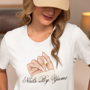 Eleganter Chic Beauty Salon Nagelkünstlerin Manicu T-Shirt