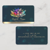 Eleganter Chic Beruflich Colorful Lotus Visitenkarte (Vorne/Hinten)