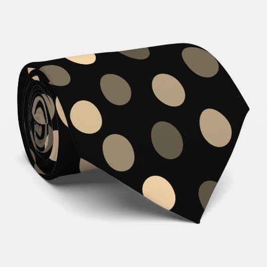 Eleganter Chic Black Gold Gray Minimalistisch Geom Krawatte (Gerollt)