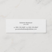 Eleganter Chic Black Linen Gold Sequin Beauty Mini Visitenkarte (Rückseite)