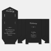 Eleganter Chic Black & White Wedding Jubiläum Geschenkschachtel (Ungefaltet)