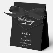 Eleganter Chic Black & White Wedding Jubiläum Geschenkschachtel (Vorderseite)