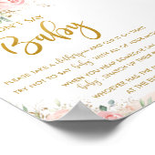 Eleganter Chic Blush Pink Blues Blues Don't Say Ba Poster (Ecke)