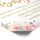 Eleganter Chic Blush Pink Blues Blues Don't Say Ba Poster (Ecke)