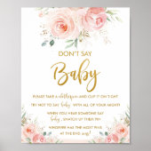 Eleganter Chic Blush Pink Blues Blues Don't Say Ba Poster (Vorne)