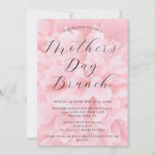 Eleganter Chic Blush Pink Blume Muttertag Brunch Einladung (Vorderseite)