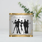 Eleganter Chic Booze und Schmooze Einladungen (Stehend Vorderseite)