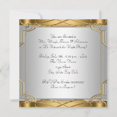 Eleganter Chic Booze und Schmooze Einladungen (Rückseite)