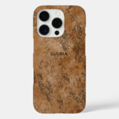 Eleganter Chic Brown Grunge Texture Individuelle N Case-Mate iPhone Hülle (Rückseite)