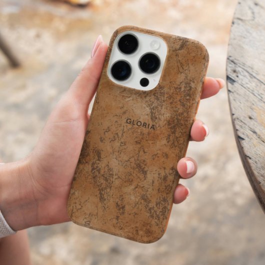 Eleganter Chic Brown Grunge Texture Individuelle N Case-Mate iPhone Hülle