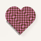 Eleganter Chic Brown Kariert & Bär Notizblock (Vorderseite)