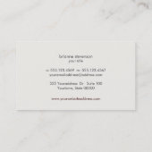 Eleganter Chic Brown Linen und Gold Leaf Look 2 Visitenkarte (Rückseite)