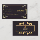 Eleganter Chic burgundy Visitenkarte (Vorne/Hinten)