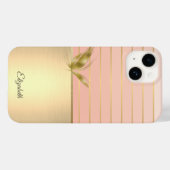 Eleganter Chic Butterfly Gold gestreift Case-Mate iPhone Hülle (Rückseite (Horizontal))