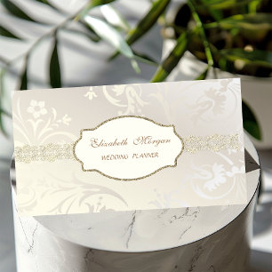 Eleganter Chic Charmant, Goldlitze Visitenkarte