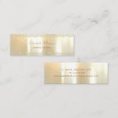 Eleganter Chic Charming,Imitate Gold, Gold Spitzen Mini Visitenkarte (Vorne/Hinten)