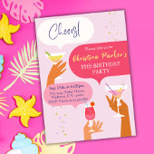 Eleganter Chic Cocktail zum Thema 35. Geburtstag Einladung