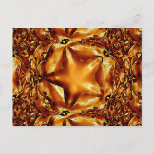 Eleganter Chic Copper Gold Weihnachtsstar Feiertagspostkarte (Vorderseite)