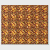 Eleganter Chic Copper Gold Weihnachtsstar Geschenkpapier (Flach)