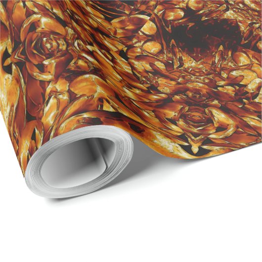 Eleganter Chic Copper Gold Weihnachtsstar Geschenkpapier (Rolleneckpunkt)