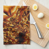 Eleganter Chic Copper Gold Weihnachtsstar Handtuch (Viertel Falte)