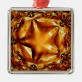 Eleganter Chic Copper Gold Weihnachtsstar Ornament Aus Metall (Vorne)