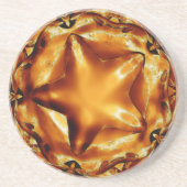 Eleganter Chic Copper Gold Weihnachtsstar Sandstein Untersetzer (Vorne)