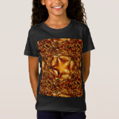 Eleganter Chic Copper Gold Weihnachtsstar T-Shirt (Vorderseite)