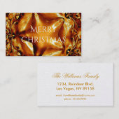 Eleganter Chic Copper Gold Weihnachtsstar Visitenkarte (Vorne/Hinten)