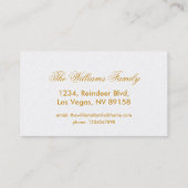 Eleganter Chic Copper Gold Weihnachtsstar Visitenkarte (Rückseite)