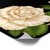 Eleganter Chic Corner Ivory Rose Bouquets Wedding Poster (Ecke)