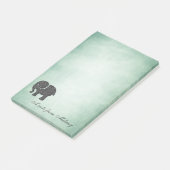 Eleganter Chic-Dame-Elefant Vintag Post-it Klebezettel (angewinkelt)