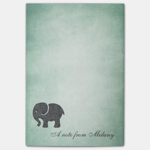 Eleganter Chic-Dame-Elefant Vintag Post-it Klebezettel