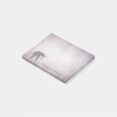 Eleganter Chic-Dame-Elefant Vintag Post-it Klebezettel (angewinkelt)