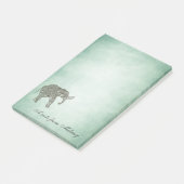 Eleganter Chic-Dame-Elefant Vintag Post-it Klebezettel (angewinkelt)
